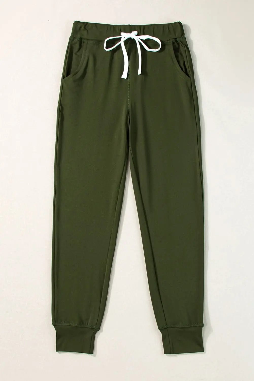 Moss green joggers with pockets - Love Salve